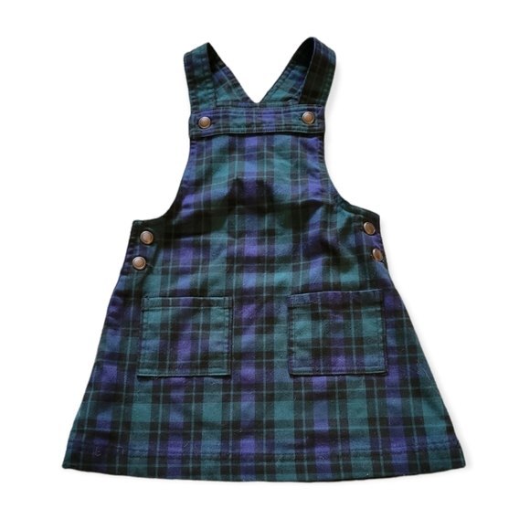 Max Studio Plaid Pinafore Overall Dress Size 4T - Picture 1 of 5